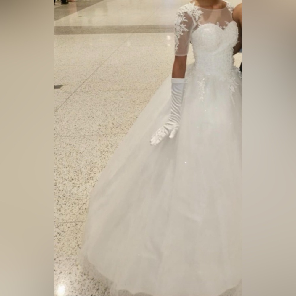 Elegant white ball gown